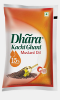 DHARA Kachi Ghani Mustard Oil Pouch (1 L)