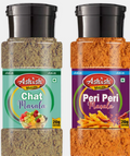 Piri Piri Spice & Chat Masala for Instant Seasoining 70gm Each Combo (2)